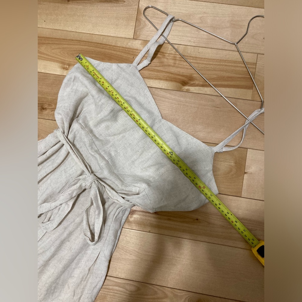 NWT Maternity Linen Blend Jumpsuit - Picture 7 of 7